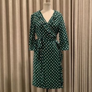 Kate spade New York green polka dot wrap dress